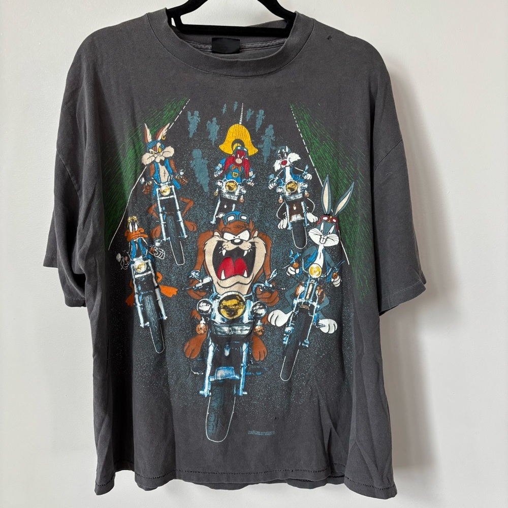Changes Vintage‎ 1994 Looney Tunes Motorcycle T-Shirt Size XL